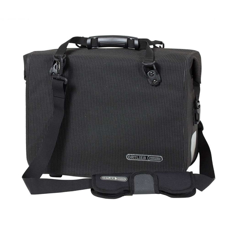 ORTLIEB OFFICE-BAG 21L QL2.1 HIGH VISIBILITY F70971 BLACK REFLECTIVE